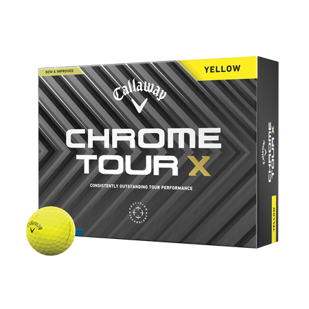 Chrome Tour X Yellow Golfbälle