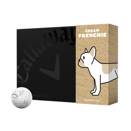 Chrome Tour Small Dogs: Cream French Bulldog Golfbälle