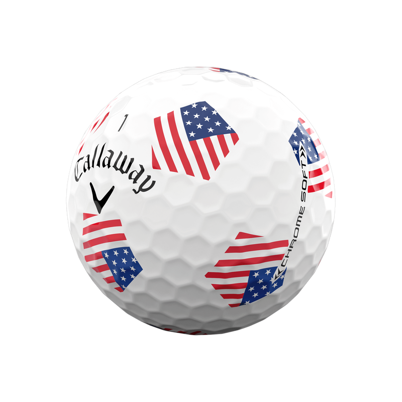 Limiterte Auflage  Chrome Soft Truvis Team USA Golfbälle (Dutzend) - View 1
