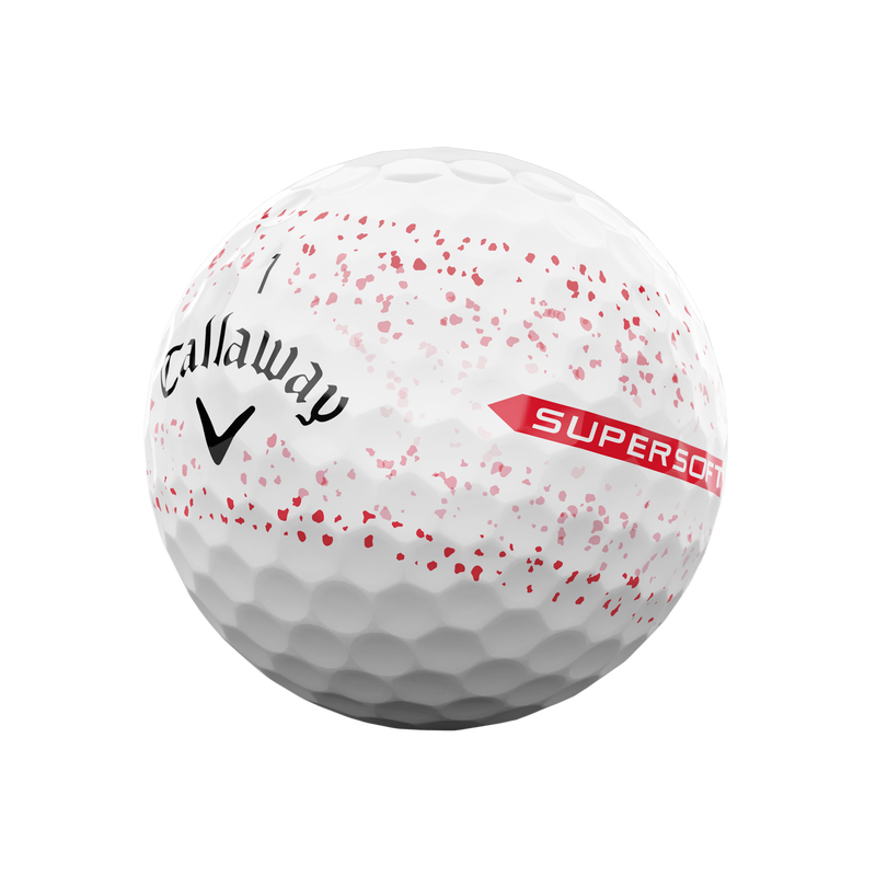 Limitierte Auflage Supersoft Splatter 360 Red Golfbälle (Dutzend) - View 2