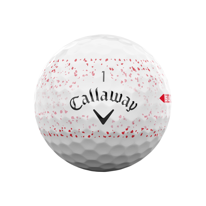 Limitierte Auflage Supersoft Splatter 360 Red Golfbälle (Dutzend) - View 3