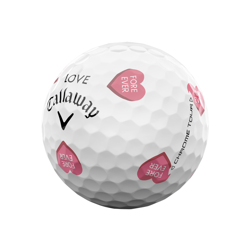 Limiterte Auflage Chrome Tour Valentine’s Golf Hearts Golfbälle (Dutzend) - View 11