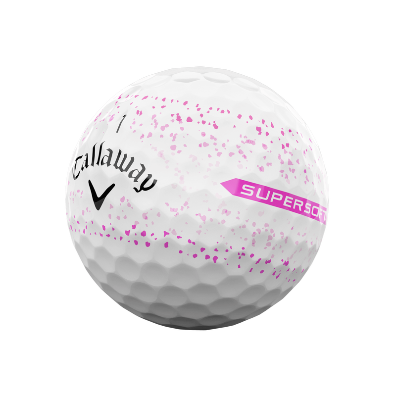 Limitierte Auflage Supersoft Splatter 360 Pink Golfbälle (Dutzend) - View 2