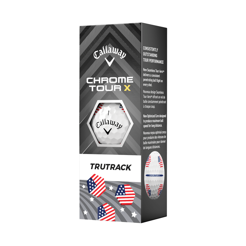Limiterte Auflage Chrome Tour X USA TruTrack Golfb&auml;lle (Dutzend) - View 5