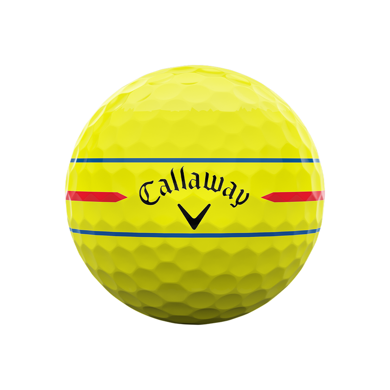 Chrome Soft 360 Triple Track Yellow Golfb&auml;lle - View 4