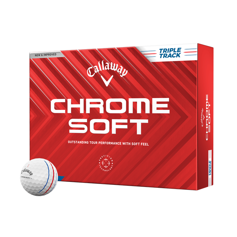 Chrome Soft Triple Track Golfbälle - View 1