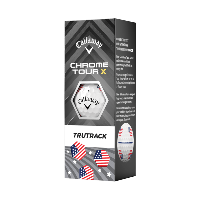 Limiterte Auflage Chrome Tour X USA TruTrack Golfbälle (Dutzend) - View 5