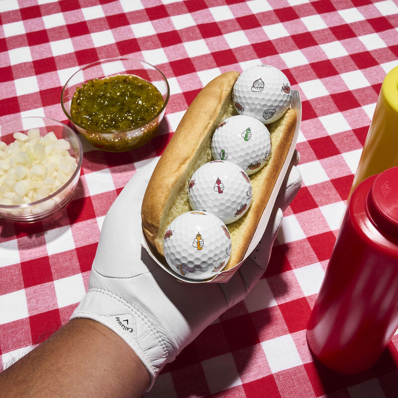 Limiterte Auflage Chrome Tour Hot Dog Golfbälle (Dutzend) - View 5