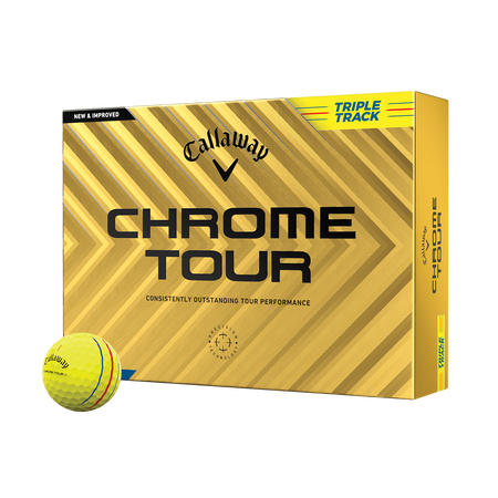 Chrome Tour Triple Track Yellow Golfbälle