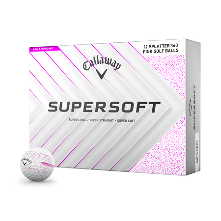Supersoft Splatter 360 Pink Golfb&auml;lle (Dutzend)