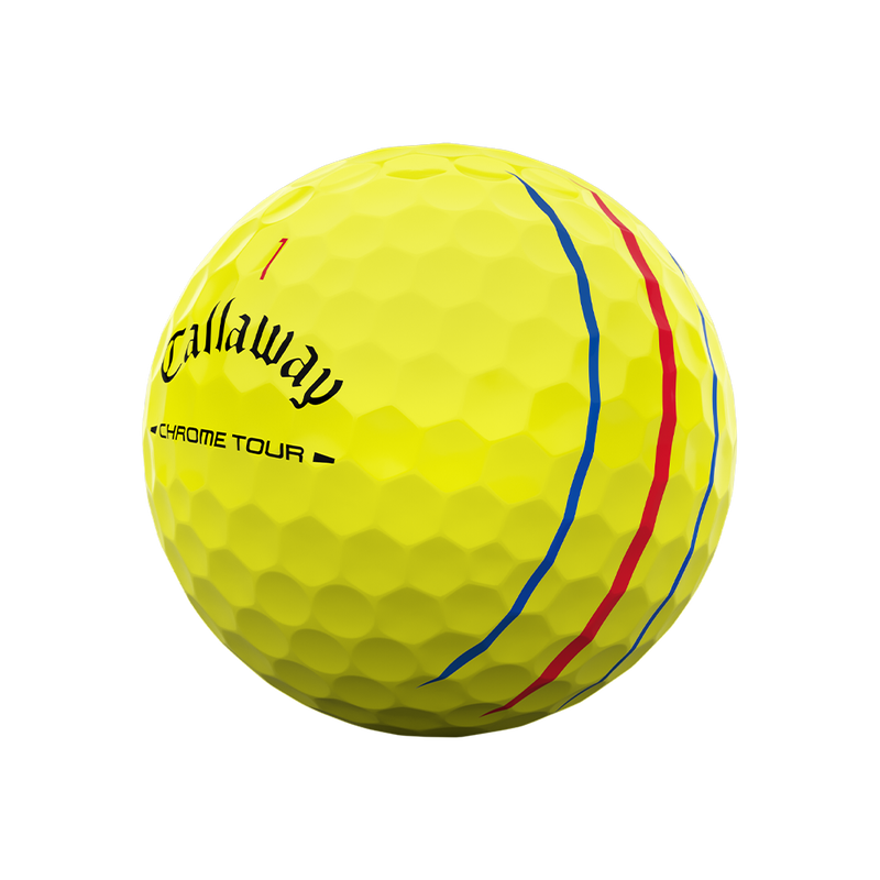 Chrome Tour Triple Track Yellow Golfb&auml;lle - View 3