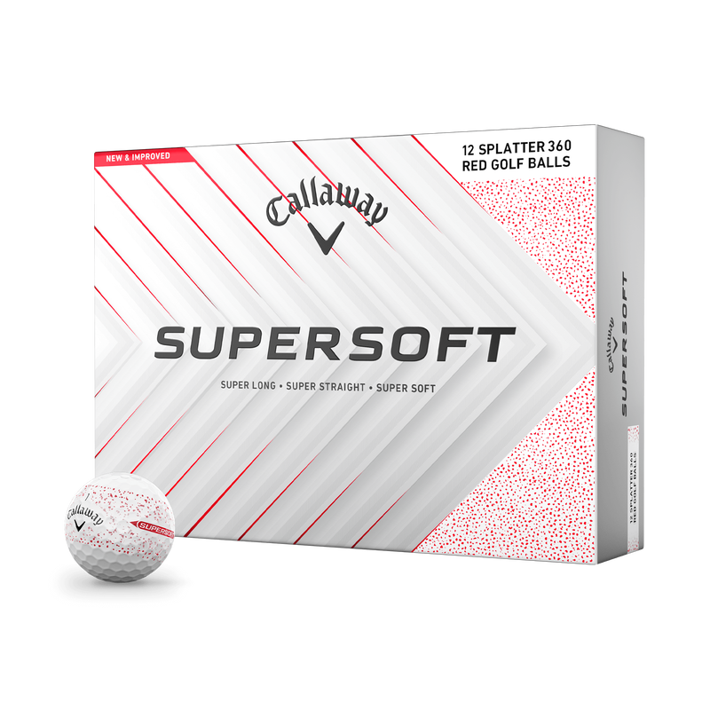 Supersoft Splatter 360 Red Golfb&auml;lle (Dutzend) - View 1