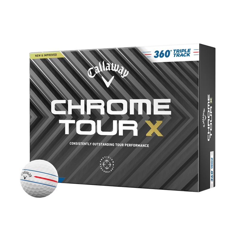 Chrome Tour X 360 Triple Track Golfbälle - View 1