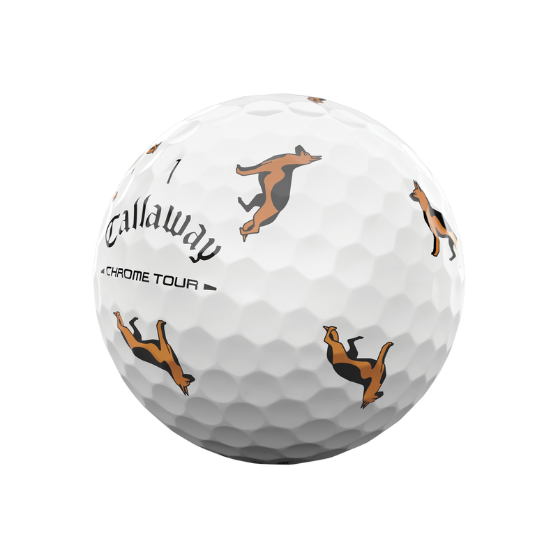 Limited Edition Chrome Tour German Shepherd Dog Golf Balls (Dozen) - View 4