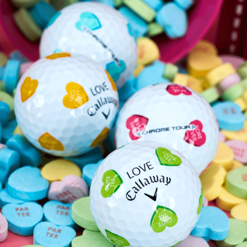 Limited Edition Chrome Tour Hearts Golf Balls - View 3