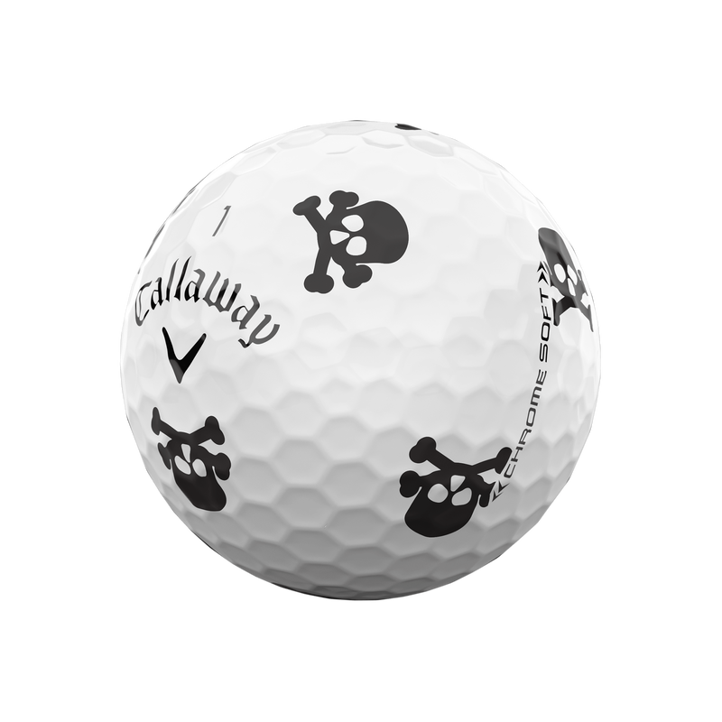 Limited Edition Chrome Soft Skulls Golf Balls (Dozen) - View 1
