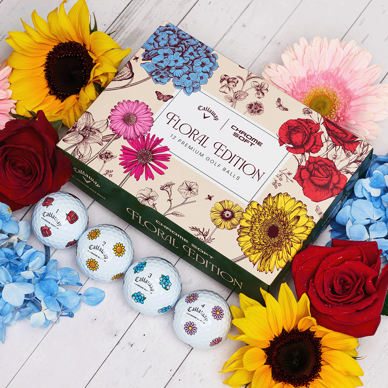 Limited Edition Chrome Soft Flowers Golf Balls (Dozen) - View 2
