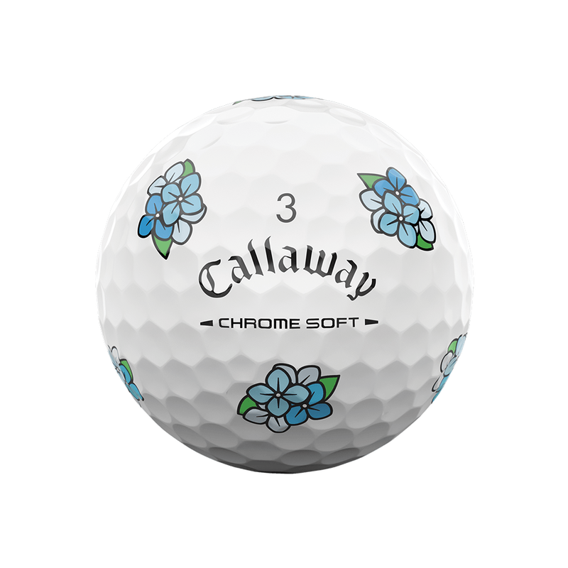 Limited Edition Chrome Soft Flowers Golf Balls (Dozen) - View 7