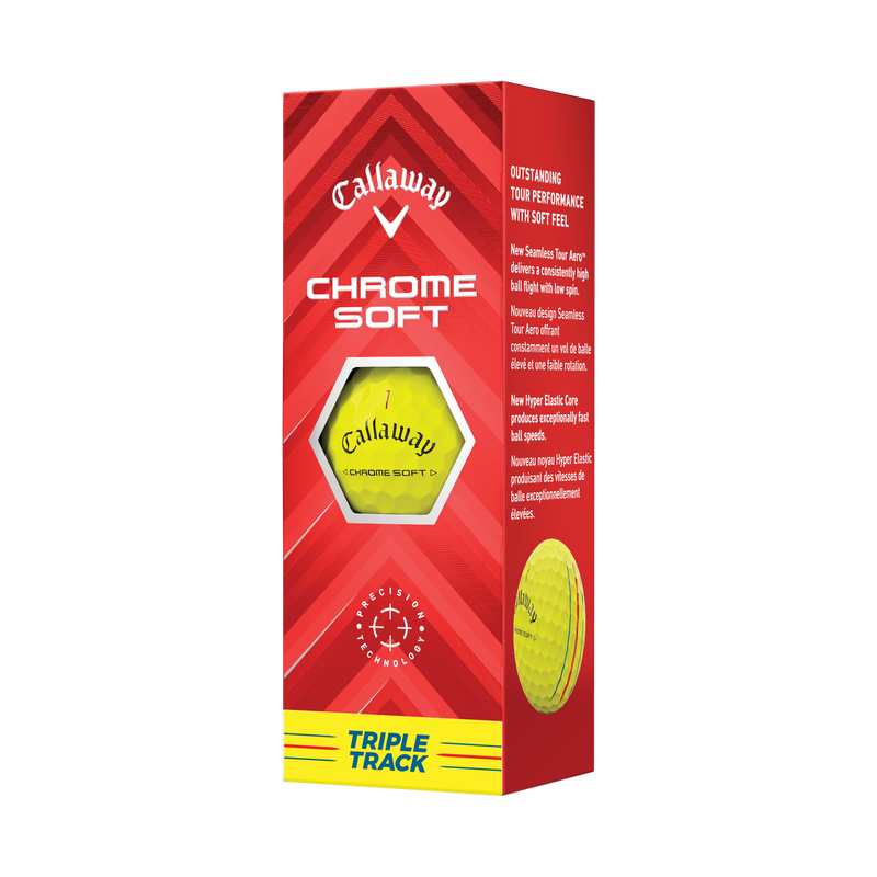 Chrome Soft Triple Track Yellow Golf Balls - View 4