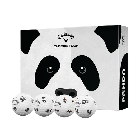 Limited Edition Chrome Tour Panda Golf Balls (Dozen)