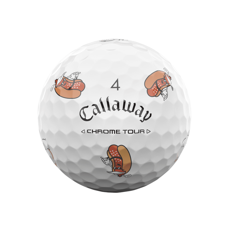 Limited Edition Chrome Tour Hot Dog Golf Balls (Dozen) - View 10