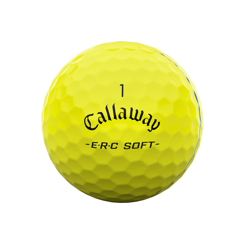 E•R•C Soft Triple Track Yellow Golf Balls - View 3
