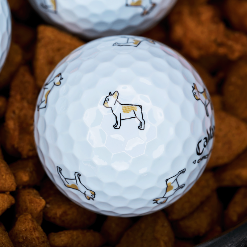 Chrome Tour Small Dogs: Cream French Bulldog Golf Balls - View 4