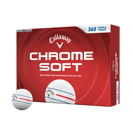 Chrome Soft 360 Triple Track Golf Balls (Dozen)