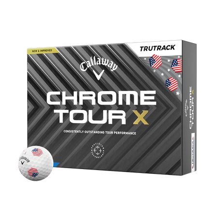 Limited Edition Chrome Tour X USA TruTrack Golf Balls (Dozen)