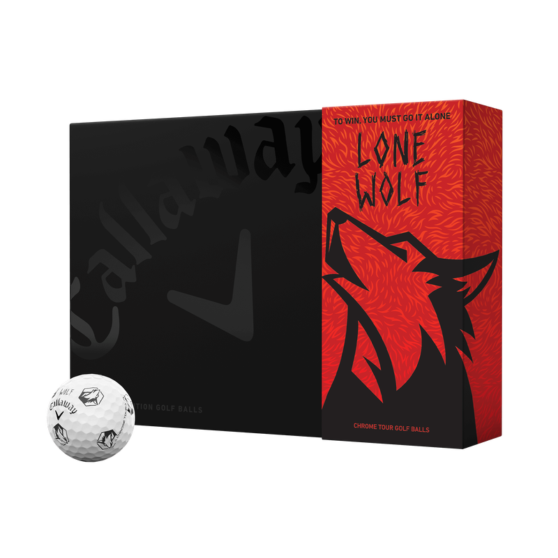Limited Edition Chrome Tour Lone Wolf Golf Balls (Dozen) - View 1