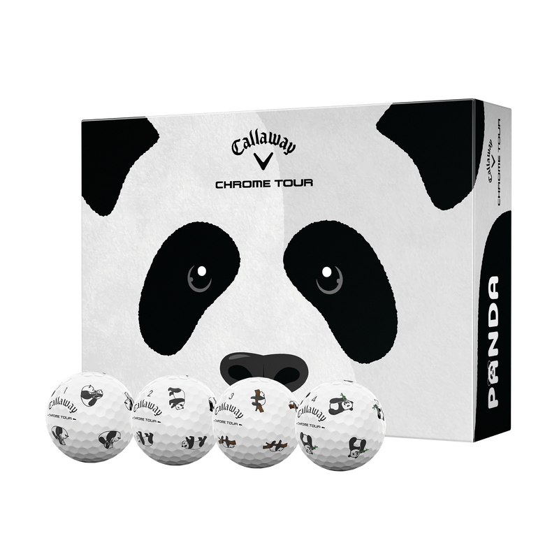 Limited Edition Chrome Tour Panda Golf Balls (Dozen) - View 1