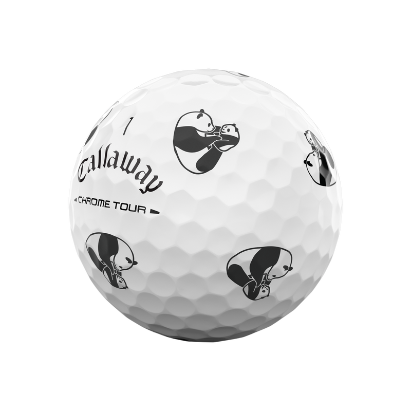Limited Edition Chrome Tour Panda Golf Balls (Dozen) - View 3