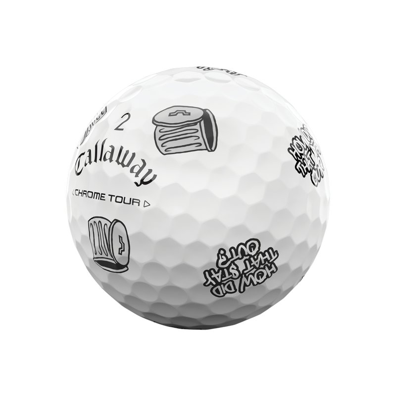 Limited Edition Chrome Tour Trash Talk Golf Balls (Dozen) - View 6