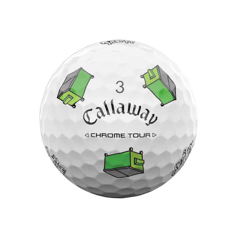 Limited Edition Chrome Tour Trash Talk Golf Balls (Dozen) - View 7