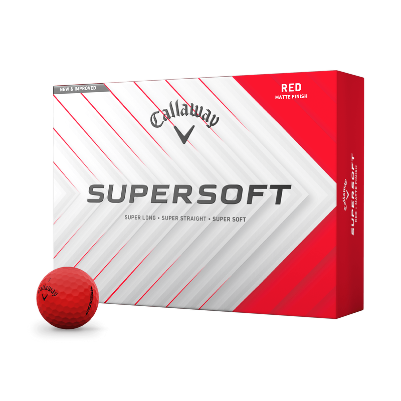 Supersoft Matte Red Golf Balls - View 1