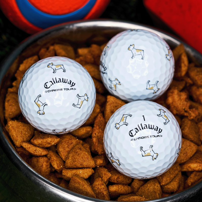Chrome Tour Small Dogs: Cream French Bulldog Golf Balls - View 3