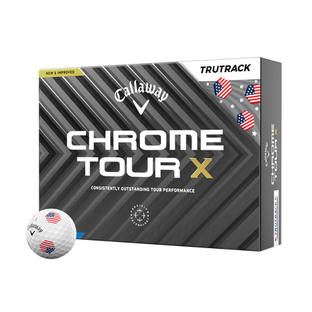 Limited Edition Chrome Tour X USA TruTrack Golf Balls (Dozen)