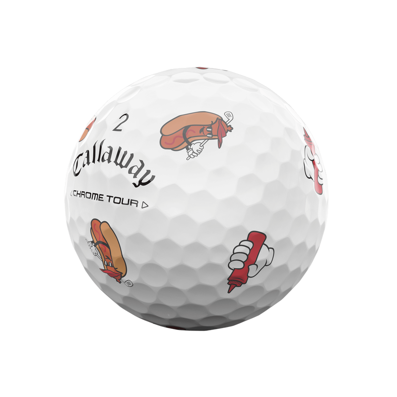 Limited Edition Chrome Tour Hot Dog Golf Balls (Dozen) - View 7