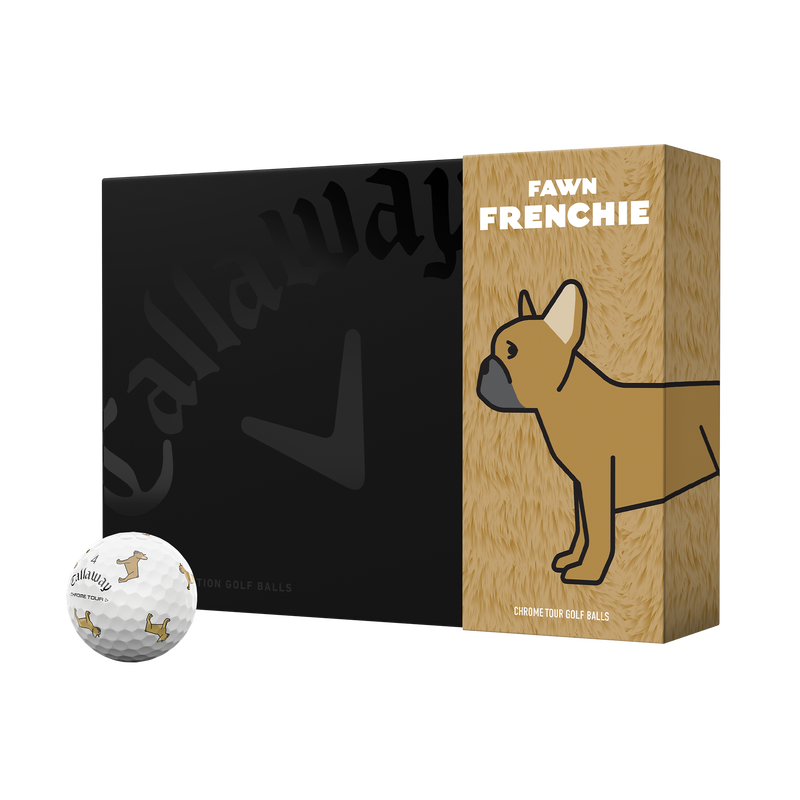 Chrome Tour Small Dogs: Fawn French Bulldog Golf Balls - View 1