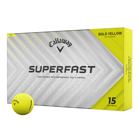 Superfast Bold Yellow 15-Pack Golf Balls