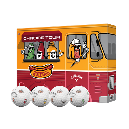 Limited Edition Chrome Tour Hot Dog Golf Balls (Dozen)