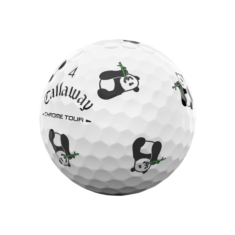 Limited Edition Chrome Tour Panda Golf Balls (Dozen) - View 6