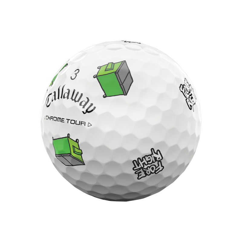 Limited Edition Chrome Tour Trash Talk Golf Balls (Dozen) - View 9
