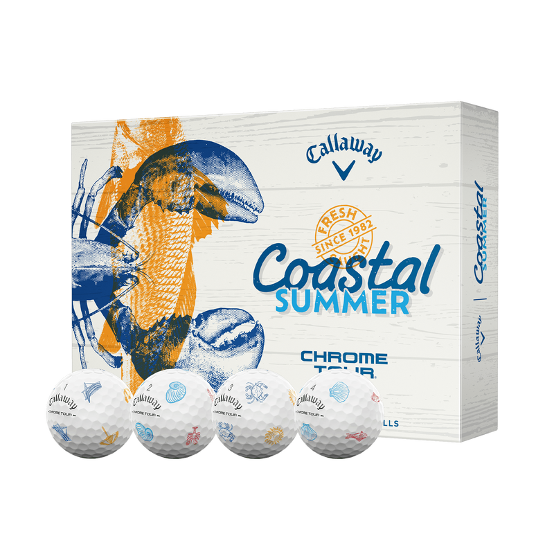 Limited Edition Chrome Tour Coastal Summer Golf Balls (Dozen) - View 1