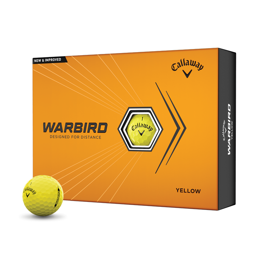 Warbird Yellow Golf Balls - View 1