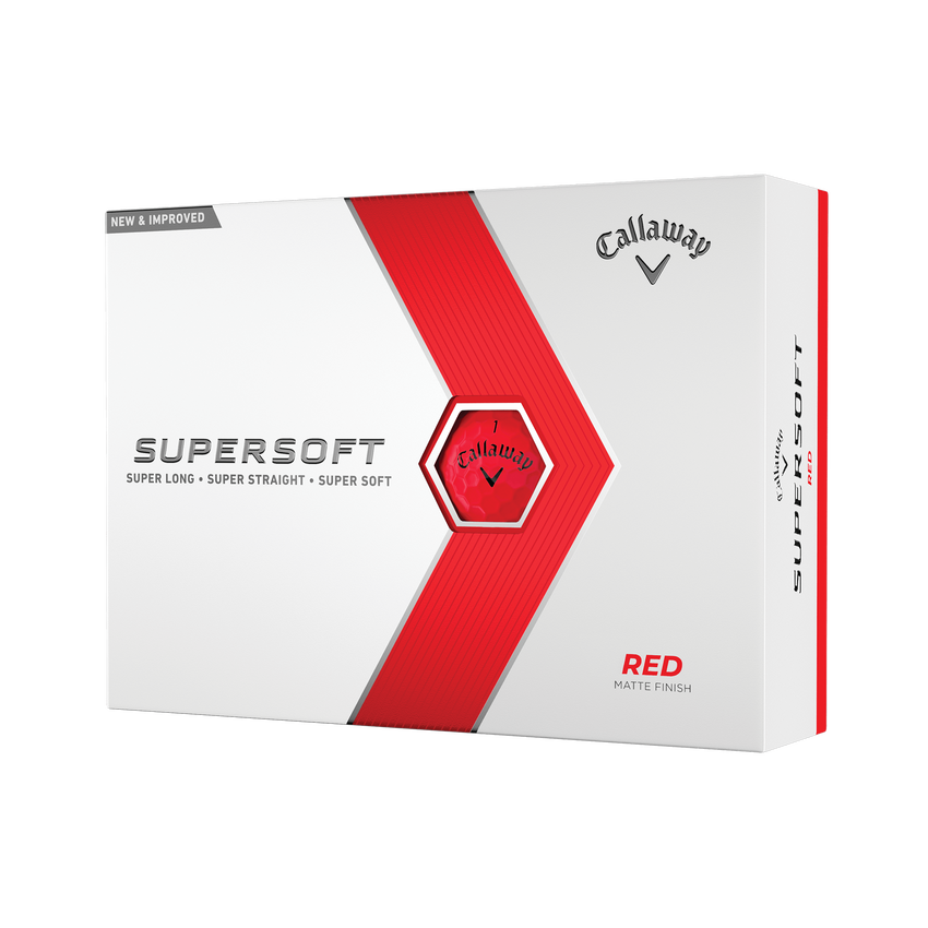Callaway Supersoft Matte Red Golf Balls (Dozen) - View 1