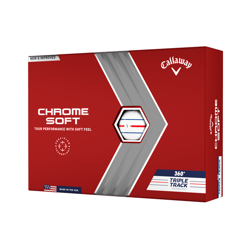 Limited Edition Chrome Soft 360 Triple Track Golf Balls (Dozen) - View 1