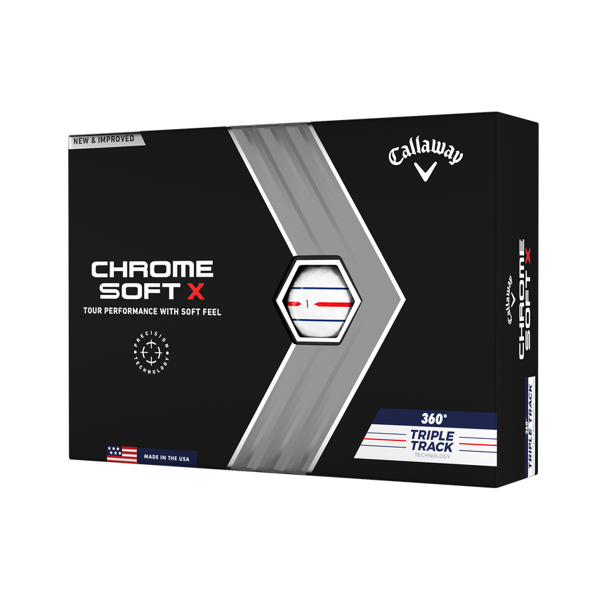 Limited Edition Chrome Soft X 360 Triple Track Golf Balls (Dozen) - View 1