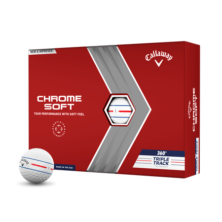 Limited Edition Chrome Soft 360 Triple Track Golf Balls (Dozen)
