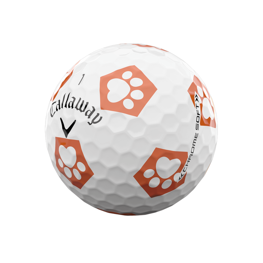 Limited Edition Chrome Soft Truvis Dog Paw Golf Balls (Dozen) - View 1